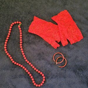 80s Gloves, Stretch Lace, and Jewelry